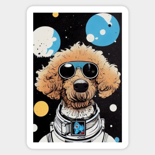 Astronaut royal poodle portrait Sticker